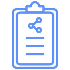 Plan Outline Blue Color Icon