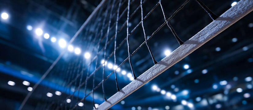 volleyball net indoor banner concept background