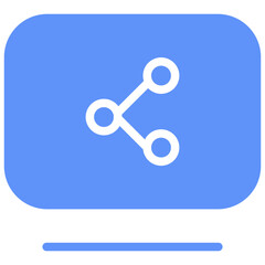 Plan Outline Blue Color Icon