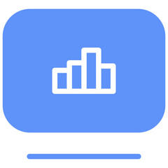 Plan Outline Blue Color Icon