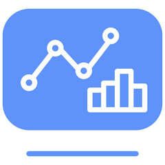 Plan Outline Blue Color Icon