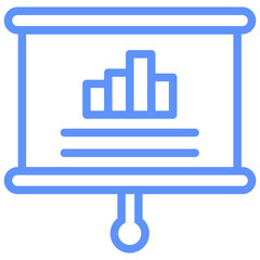 Plan Outline Blue Color Icon