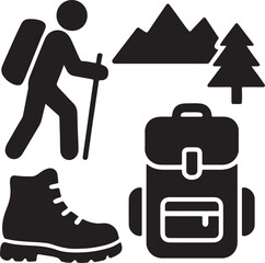 Naklejka premium set of silhouettes of people set of vector silhouettes of people vector silhouettes of people