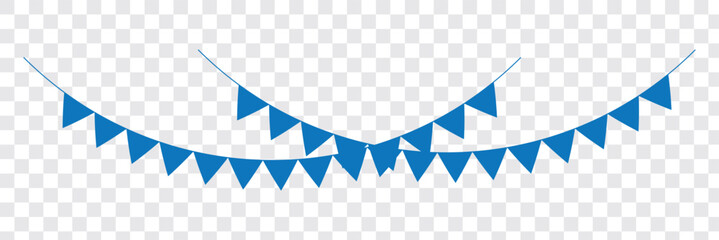 Carnival garland with flags. Decorative colorful party pennants for birthday celebration, festival and fair decoration. Vector illustration. EPS 10. Good collection Design. 