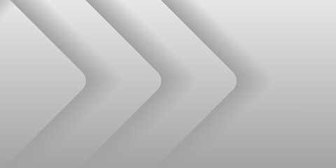 Gray abstract vector long banner. Minimal gradient background with arrows and copy space for text. Socail media cover. Eps10