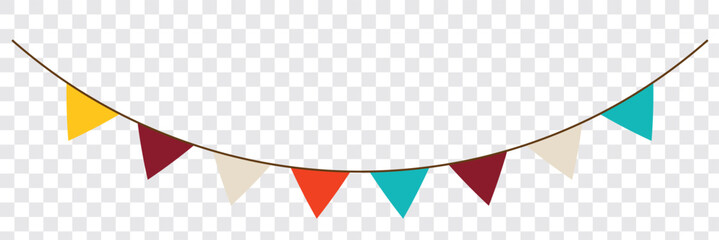 Blank banner, bunting or swag templates for scrapbooking parties, spring, Easter, baby showers and sales, on transparent background, in vector format. Best Quality Design. EPS 10.