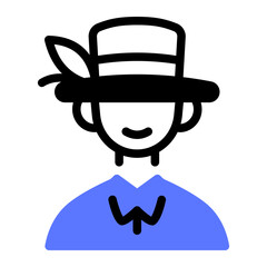 This Man icon is suitable for Mardi Gras.