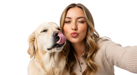 Dog Love Golden Retriever Cuteness Woman Kissing Sweet Puppy Pet Friendship