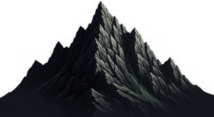 A dark and imposing mountain peak