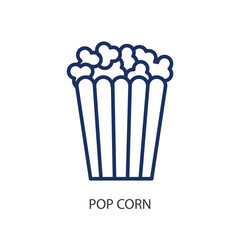 Pop corn thin line icons. Original vector illustration.