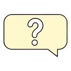 Speech Bubble Question Mark Outline