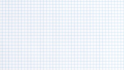 Close-up of blue graph paper with grid lines.