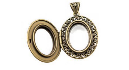 Vintage bronze locket for jewelry and keepsake