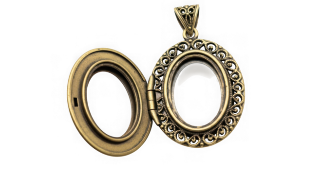 Vintage bronze locket for jewelry and keepsake