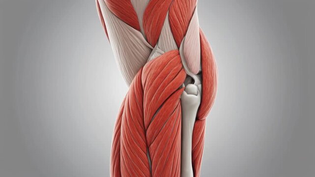 Detailed 3D Animation of Hamstring Semimembranosus Muscle Anatomy