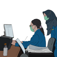 business woman at work