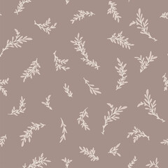 Fototapeta premium Soft Minimal Botanical Sprigs Pattern