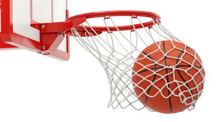 Basketball Hoop with Ball Achievement Success Goal Sport Game Equipment