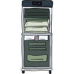 stack of cash register isolated