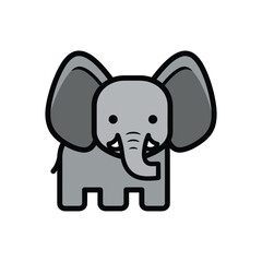 Naklejka premium Cute Baby Elephant