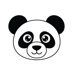 Fototapeta premium Panda Head Outline