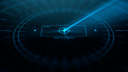 Cinematic Ominous Military or Submarine Radar Sonar Scanner