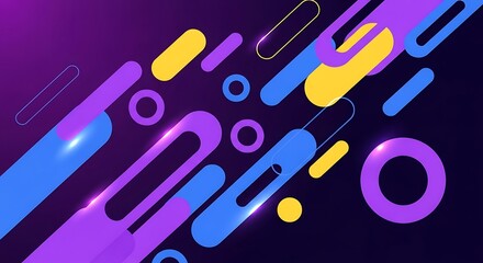 Dynamic abstract geometric background with colorful modern shapes