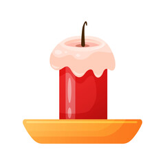 red candle. perfect for holiday and winter designs.