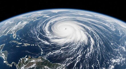 Hurricanes Eye - A Powerful Storm Seen From Space.