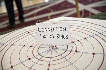 A conceptual diagram showing connected rings with an explanatory note