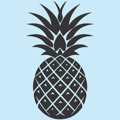Obraz premium silhouette icon of a PINEAPPLES clipart 4