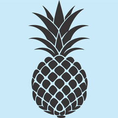 Obraz premium silhouette icon of a PINEAPPLES clipart 3