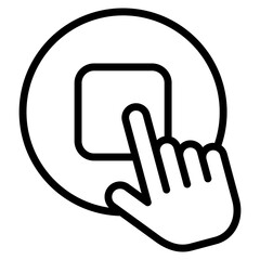 Stop Button  Icon Element For Design