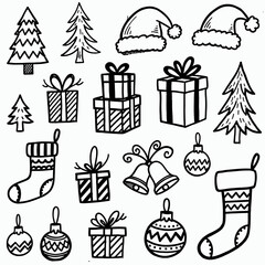 Christmas Doodle Collection Festive HandDrawn Elements for Holiday Designs 4.