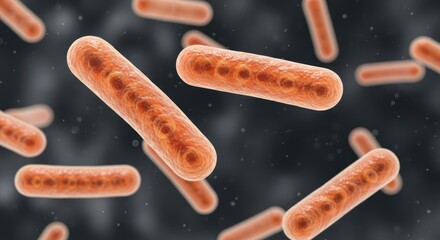 Close-Up View of Bacteria Cells