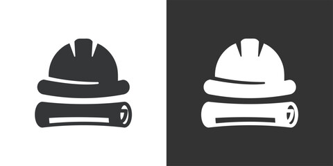 Civil Engineering Planning icon. Solid glyph series icon