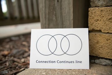 Graphic card with three overlapping circles and a connection message