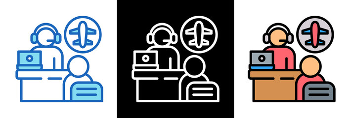 Travel Agency triplestyle icon