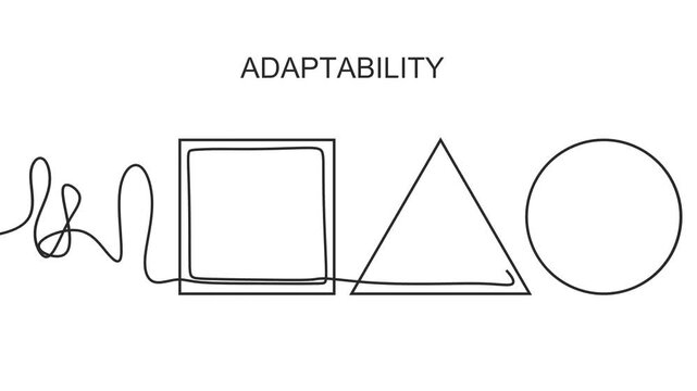 Adapting to change and development for the self or the business. Business transformation, change management or transition to better innovative company, improvement and adaptation to new normal