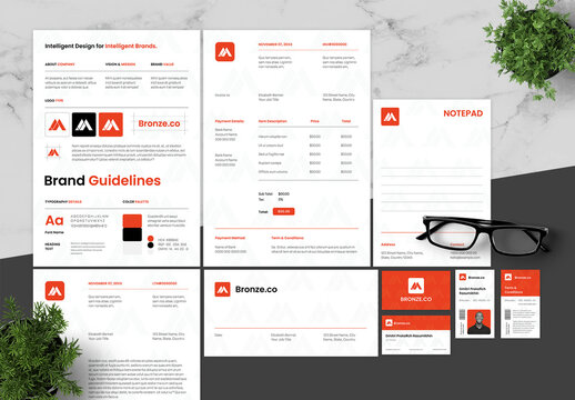 Orange And Black Brand Guidline AI Company