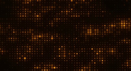 Abstract background with glowing golden circles for technology and science theme