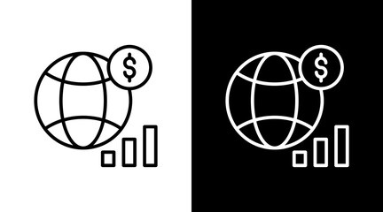 Fototapeta premium Impact Economy White Icon Set Design