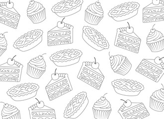 vector background with cake