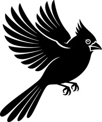 cardinal silhouette vector illustration