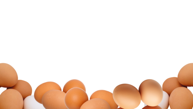 Bunch of eggs spread with transparent background