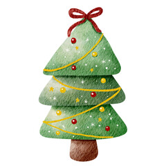 Christmas Tree Illustration, Christmas illustration
