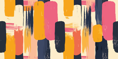 Abstrakcyjny wzór z pociągnięciami pędzla w żywych kolorach, idealny do projektów graficznych i tła.