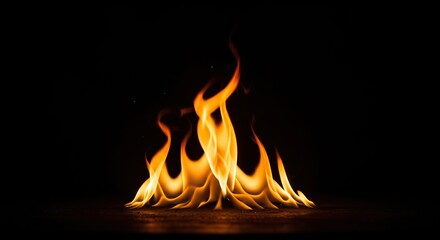 A vibrant, golden flame burns brightly, symbolizing enduring triumph, achievement, and the spirit of success. Its radiant glow represents overcoming challenges ,success ,energy ,intense