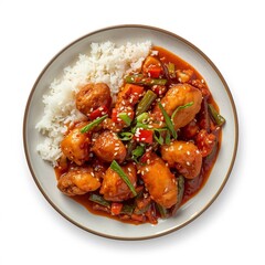 Homemade Asian Meal with Chicken and Vegetables