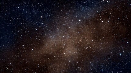 Fototapeta premium A vast and deep cosmic panorama filled with countless bright stars and swirling nebulae against a dark infinite sky